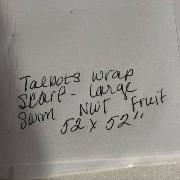 Talbots new polka dot oranges and lemon wrap scarf - Picture 5 of 5